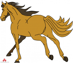 Running Wild Bron Horse Clipart | Free Clipart Design Download