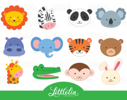 Jungle animal head clipart jungle animal clipart animal