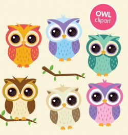 Owl clipart commercial use digital animal clip art by ColorPlanet ...