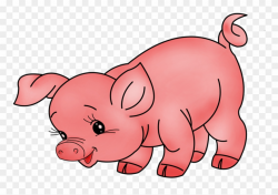 Clipart Pig Domestic Animal - Pig Farm Animals Clipart - Png ...
