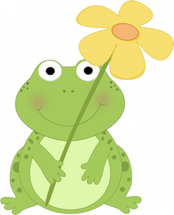 Cute+Spring+Clip+Art | Frog Holding a Flower Clip Art Image - cute ...