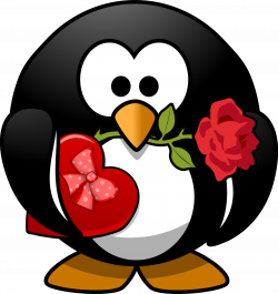 Clipart - Valentine Penguin