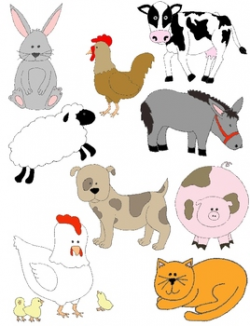 Just Farm Animals Clip Art: 34 PNGs by Rebekah Brock | TpT