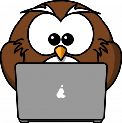 Clipart - Owl with notebook