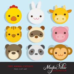 Free Animal Cutout Clipart | Mujka Clipart, Printable, Characters ...