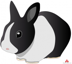 Black and White Rabbit Clipart | Free Clipart Design Download