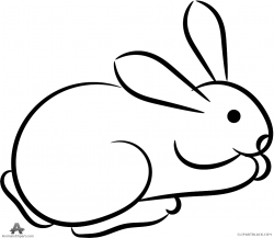 Rabbit Outline Clipart - ClipartBlack.com
