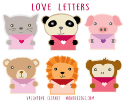 Valentine Clipart-Cute Animals Clip art - Animal Characters ...