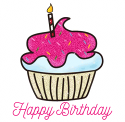 Animated Gif Birthday Greetings Cup Cake Clipart - Happy Birthday ...