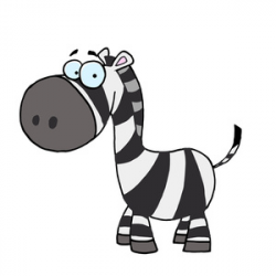 Cute Cartoon Zebra Clipart