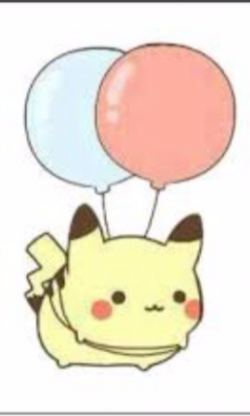 anime adorable pikachu pokemon kawaii balloon ...