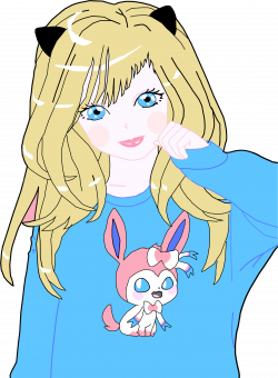 Clipart - Blonde Anime Cat Girl