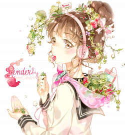 Anime Flower DeviantArt Fan art - blush floral 1000*1079 transprent ...