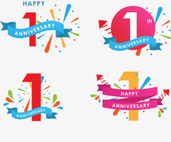 Icon Vector 1st Anniversary Celebrates, Vector Year Old, Business ...