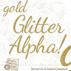 Digital Gold Glitter Alphabet Clip Art, Gold Letters Clipart ...