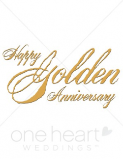 Golden Anniversary Clipart | Wedding Anniversary Clipart
