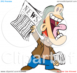 Animated Person Ancouncing News Clipart