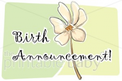 Birth Announcement Clipart | Baby Wordart & Alphabets
