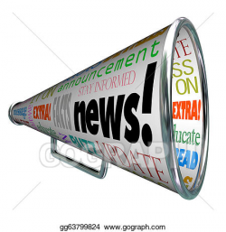 Stock Illustration - News bullhorn megaphone important alert ...