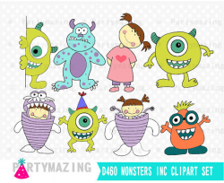 Monsters Inc Clipart, Monsters Sully, Mike, Boo Clip Art D460 ...