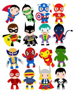 Free superhero party clipart & decoration printables | Superheroes ...
