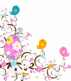Easter Decoration with Flowers PNG Transparent Clipart | Clip_ART ...