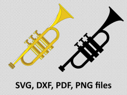 Trumpet SVG / Trumpet DXF / Trumpet Clipart / Trumpet Files
