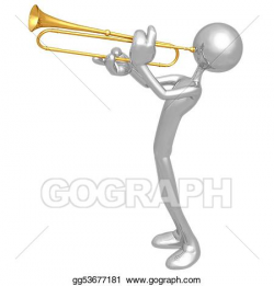 Stock Illustrations - Trumpet announcement. Stock Clipart gg53677181 ...