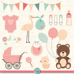 Baby Shower Clipart: 