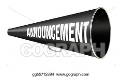 Clip Art - Megaphone announcement. Stock Illustration gg55712884 ...