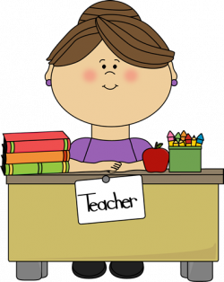 Teacher Sitting at a Desk | School/Teacher Clip Art | Pinterest ...