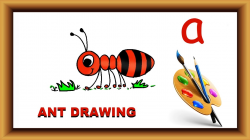 How to draw with alphabet | Step by Step Draw ant with Alphabet 