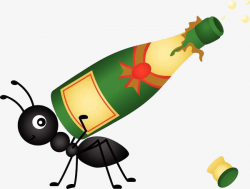Carry The Bottle Of Ants, Ant, Workers, Cartoon PNG Image and ...
