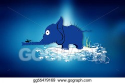 Drawing - Elephant and ant . Clipart Drawing gg55479169 - GoGraph