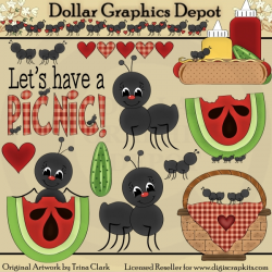 Picnic Ants - Clip Art - $1.00 : Dollar Graphics Depot, Quality ...