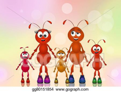 Stock Illustration - Family of ants. Clipart Illustrations ...