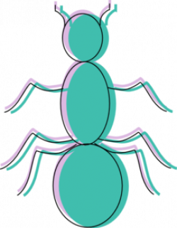 Teal And Purple Ant Silhouette Clip Art at Clker.com - vector clip ...