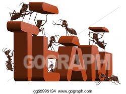 Stock Illustration - Ant teamwork team building. Clipart ...