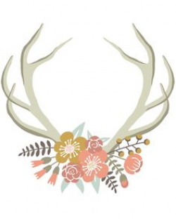 Printable Watercolor Deer Antler Art print- Instant download 8x10 ...