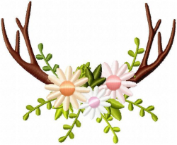 Antlers and Flowers Arrangement Border Frame – Bling Sass & Sparkle