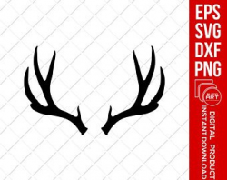 Deer antlers svg | Etsy