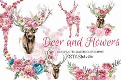 Deer with Floral Crown ~ Illustrations ~ Creative Market