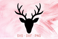 Deer SVG DXF PNG, Hunting Svg, Deer Head, Deer Silhouette Clipart ...