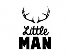 little man deer antlers svg dxf file instant download silhouette ...
