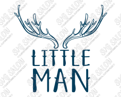 Cute Southern Little Man Antlers SVG Cut File Set for Onesies and Shirts