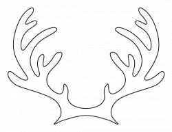 Printable reindeer antlers pattern. Use the pattern for crafts ...