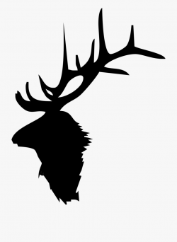 Moose Antlers Silhouette - Elk Head Silhouette #60217 - Free ...