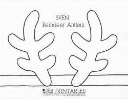 Antler Reindeer Antlers Template Clipart Printable Pencil And In ...