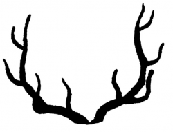 Vintage Clip Art - Deer with Antlers Silhouette - The Graphics Fairy