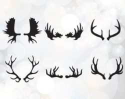 Deer horn clipart | Etsy